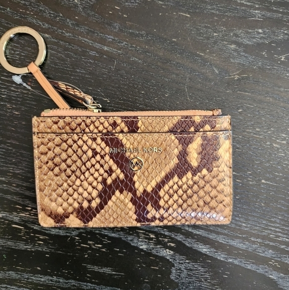 Micheal Kors snake print card holder like new - Picture 1 of 5